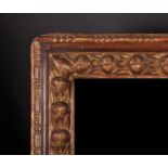 18th Century European School. A Carved Giltwood and Red Painted Frame, with inset bevelled mirror