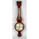 A GOOD INLAID BANJO BAROMETER by G. KALABERZE, BANBURY. 3ft 2ins high.