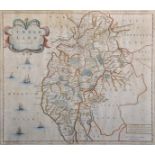 Robert Morden (c.1650-1703) British. "Cumberland", Map, 14.25" x 16.5".