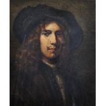 19th Century French School. Portrait of Rembrandt, Watercolour, Indistinctly Signed, and