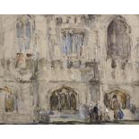 Frank Brangwyn (1867-1956) British. 'Magdalen College, Oxford', Watercolour and Pencil, Signed,