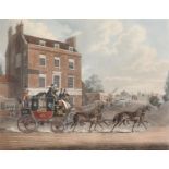 After James Pollard (1792-1867) British. "Quicksilver Royal Mail", Engraved by C Hunt, 13.5" x 17".