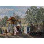 Ger Jay (20th Century) French. "La Porte Doree", a Parisian Street Scene, Oil on Board, Signed,