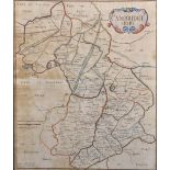 Sutton Nichols (act.1680-1740) British. "Cambridgeshire", Map, 16.75" x 14".