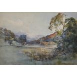James Douglas (1858-1911) British. 'Rydal Waters, Cumberland 1895', Watercolour, Signed and Dated '