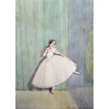 Eve M... S... Guthrie (act.c.1930-1950) British. "Alicia Markova in 'Les Sylphides", Watercolour,