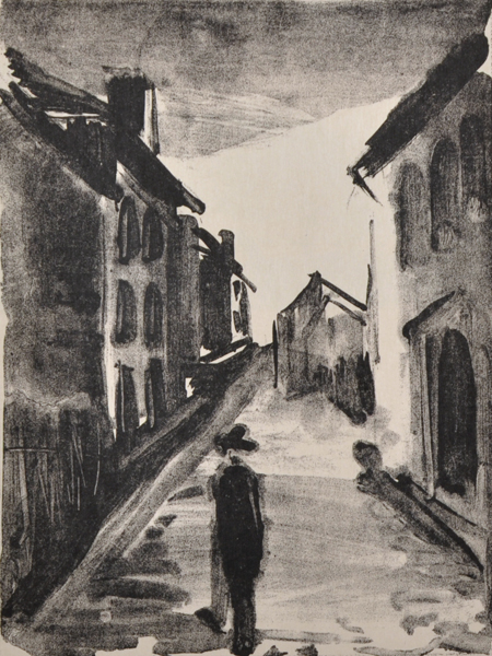 Maurice de Vlaminck (1876-1958) French. A Street Scene, Lithograph Proof, Unframed, 7.5" x 5.75",