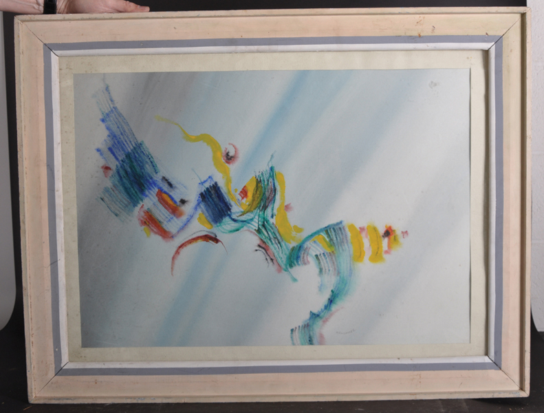 Peter Newcombe (1943- ) British. "Down Swing", Mixed Media, Signed, 18.5" x 26.5", and another by - Image 2 of 5