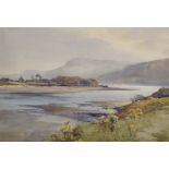 Charles William Adderton (1866-1944) British. "Crinnan, Scotland", a River Landscape, Watercolour,