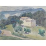 Mary Sophia Ludlow (1869-1951) British. A French Landscape with a House, Watercolour, Signed, 10"