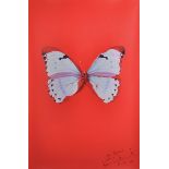 Damien Hirst (1965- ) British. "Untitled (Red Butterfly)", Print, Signed and Inscribed "for