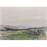 Llewelyn Frederick Menzies-Jones (1889-1971) British. "Lewes", an Extensive Landscape,