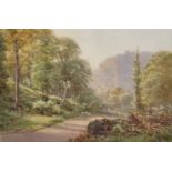 James Whaite (1881-1916) British. 'Road to Dolwyddelan, N Wales', Watercolour, Signed, 9.25" x 13.