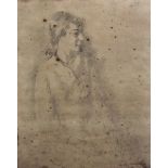 Jacob Kramer (1892-1962) Ukrainian. Study of a Seated Young Lady, Pencil, Signed and Dated 1918,