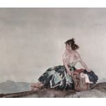 William Russell Flint (1880-1969) British. "Carmelita", Lithograph, Signed in Pencil, 10" x 12".