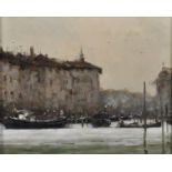 Circle of Edward Seago (1910-1974) British. 'A Venetian Caprice', Oil on Board, 8" x 10".