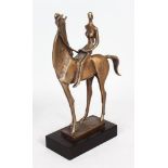 MANNER OF MARINO MARINI (1901-1981) ITALIAN A NUDE FEMALE OF A HORSE. 9ins high, on a marble base.