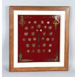 A PICTURE made from COINS, BUTTONS AND PINS ETC., framed and glazed. 17ins x 14ins.