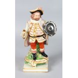 AN EARLY 19TH CENTURY RARE WOOD AND CALDWELL FIGURE OF JAMES QUINN as Falstaff, impressed Wood and