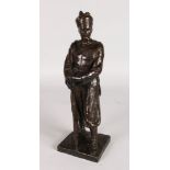 SIR WILLIAM HAMO THORNYCROFT RA (1850-1925) BRITISH A SUPERB STANDING BRONZE, 129 BALUCHIS,