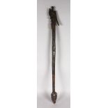 A CHINESE CARVED BONE CEREMONIAL DRAGON FIRE BLOWPIPE, 20TH CENTURY, the blowpipe is made of several