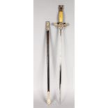 A GOOD SWORD, the blade engraved KNIGHTS OF COLUMBUS.