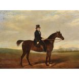 James Loder of Bath (1784-1854) British. Study of a Man on a Horse, Oil on Canvas, Signed, Inscribed