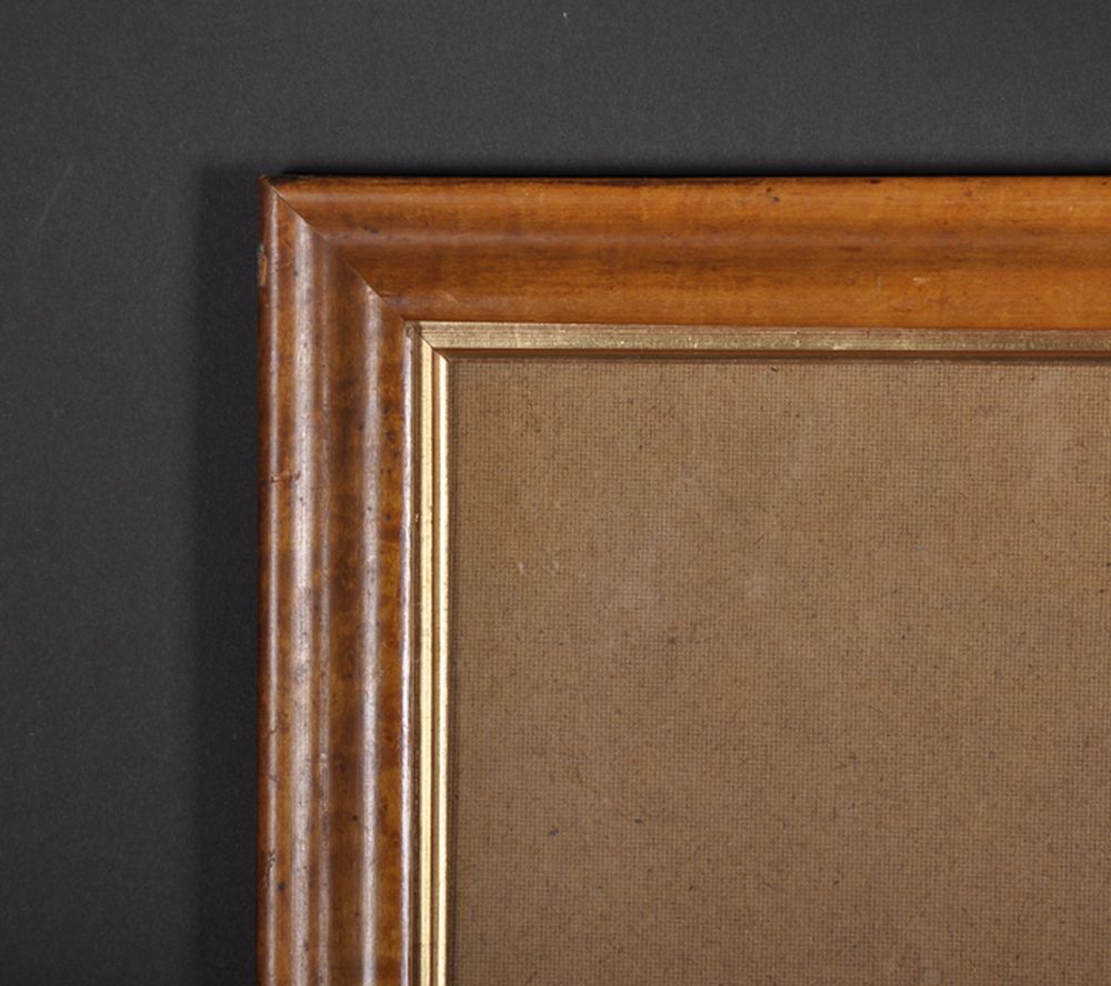 19th Century English School. A Maple Frame with a Gilt Slip, 19" x 13.25", and another similar,