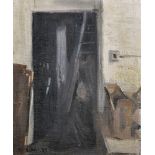 Howard Morgan (1949- ) British. A Ladder in a Corridor (Morgan's Home SW8), Oil on Canvas laid down,