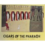After George Prosper Remi Herge (1907-1983) Belgian. "Tintin - Cigars of the Pharaoh", Poster, 25" x