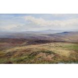 Arthur Henry Enock (1839-1917) British. A Moorland Scene, with Sheep, Watercolour, Signed, 13.5" x