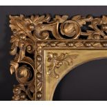 19th Century Italian School. A Carved Swept Pierced Florentine Frame, with Oval Inset, 16.75" x 13.