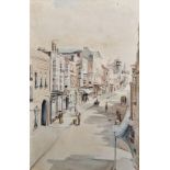 Attributed to Charles Frederick Allbon (1856-1926) British. Guildford High Street, Watercolour,