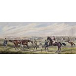 Henry Alken (1810-1894) British. A Racing Scene, Watercolour, Signed, 4" x 9.25", and another by the