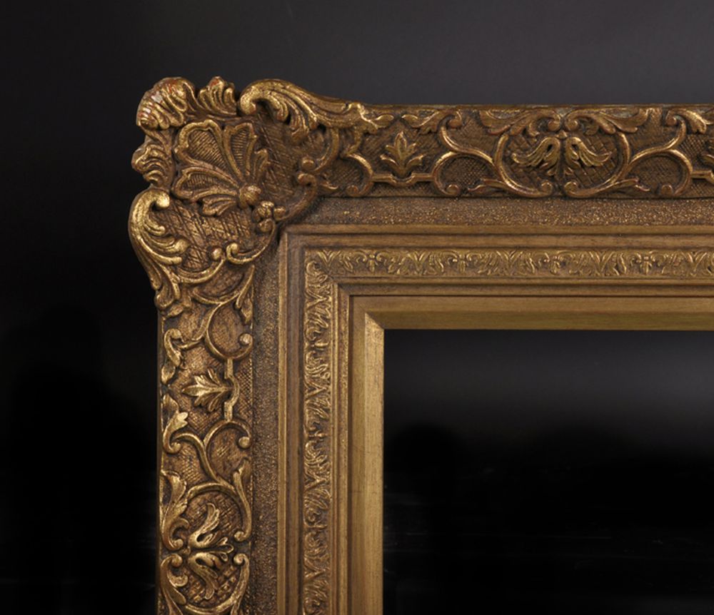 20th Century English School. A Swept Gilt Composition Frame, 30" x 25".