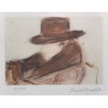 Sarah Churchill (1914-1982) British. A Study of Winston Churchill, Wearing a Hat, Lithograph, Signed