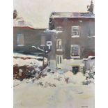 Howard Morgan (1949- ) British. A Snow Covered Garden Scene (SW4), Oil on Canvas, Signed and