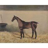 Thomas Prince (19th - 20th Century) British. A Horse in a Stable, Oil on Canvas, Signed, Unframed,