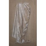 Circle of Frederick Lord Leighton (1830-1896) British. A Study of Drapery, Chalk, Unframed, 13.25" x