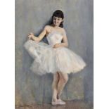 Lucien Henri Grandgerard (1880-1970) French. "L'Accroc", Study of a Ballerina, Oil on Board, Signed,