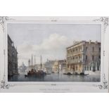 After Giovanni Pividor (1812-1872) Italian. "Palais Vendramin Calergi", Lithograph, 6.5" x 10.25",