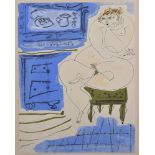 Janson (20th Century) European. Study of a Naked Lady in an Interior, Mixed Media, Signed, Unframed,