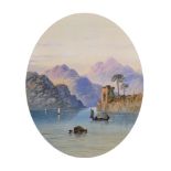 E... L... Herring (19th Century) British. A Mountainous River Landscape, Watercolour, Signed,