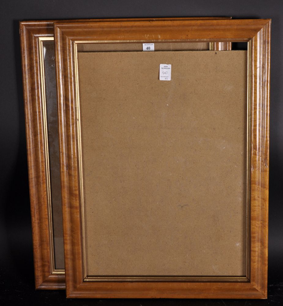 19th Century English School. A Maple Frame with a Gilt Slip, 19" x 13.25", and another similar, - Image 3 of 4