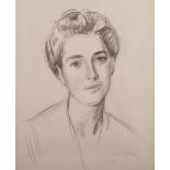 Eugen Spiro (1874-1972) German/American. Portrait of a Lady, Crayon, Signed, 17" x 14", and