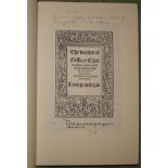 CHAUCER (Geoffrey) The Works, 4to, facsimile edn. of the 1532 issue, cloth, slipcase, Scolar