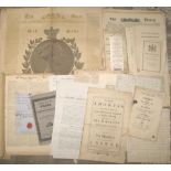 misc. ephemera, commemorative newspapers, pamphlets, ms. material etc. (Q).