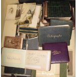 Collection of AUTOGRAPH & Occasional books, late 19th / early 20th c., artist's sketchbooks, cabinet