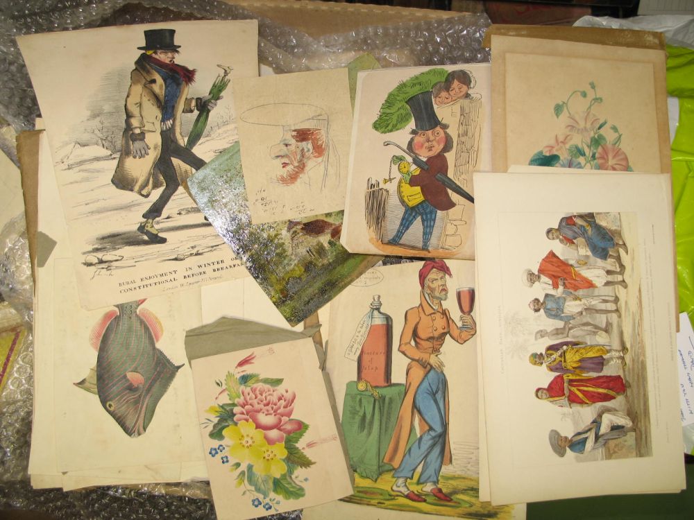 PRINTS etc. a misc. coll'n of mainly 19th c. prints, various subjects, incl. topographical natural