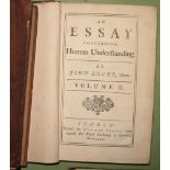 LOCKE (John) An Essay Concerning Human Understanding, 2 vols., 8vo, portrait frontis, contemp.